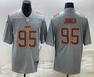Men's Kansas City Chiefs #95 Chris Jones Gray Atmosphere Fashion Stitched Jersey,We sell and wholesale Men's Kansas City Chiefs #95 Chris Jones Gray Atmosphere Fashion Stitched Jersey on line form chian!